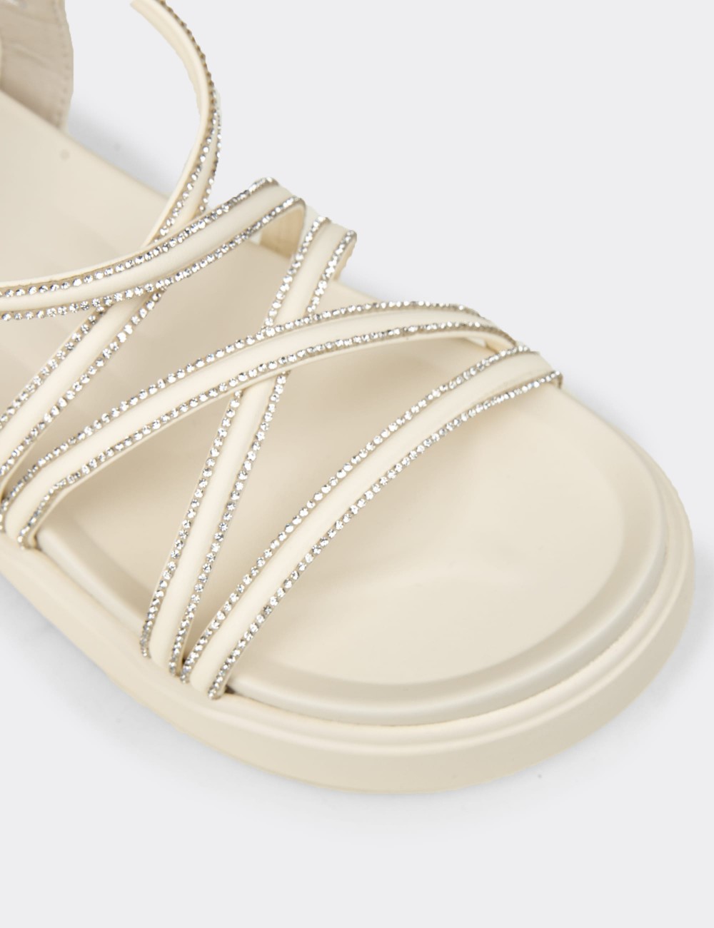 Women's Beige Sandals - K0086ZBEJC01