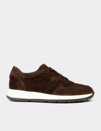 Men's Brown Suede Sneakers