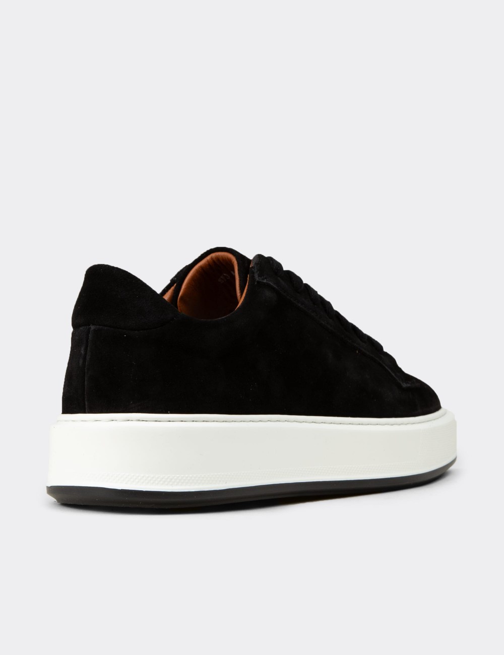 Men's Black Suede Footwear Sneakers - E4182MSYHE01