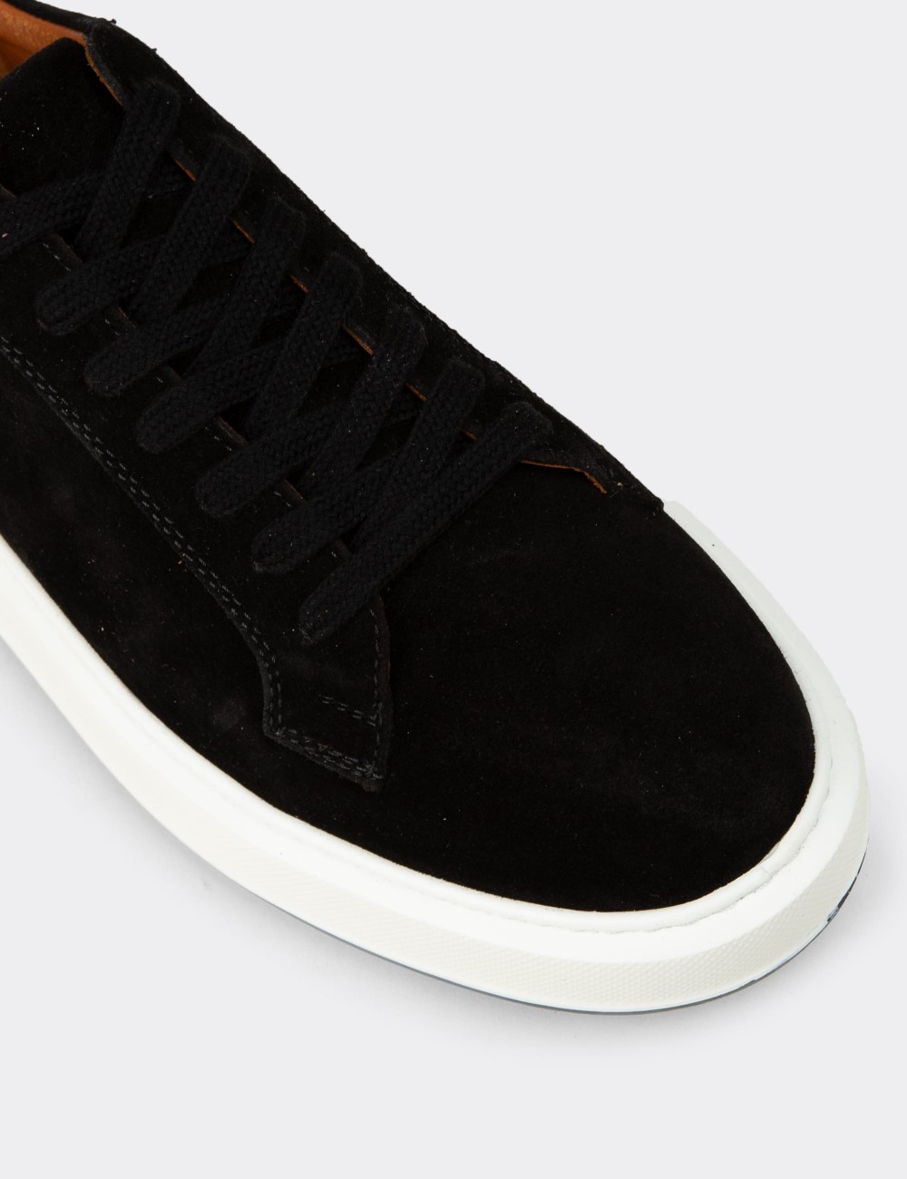 Men's Black Suede Footwear Sneakers - E4182MSYHE01
