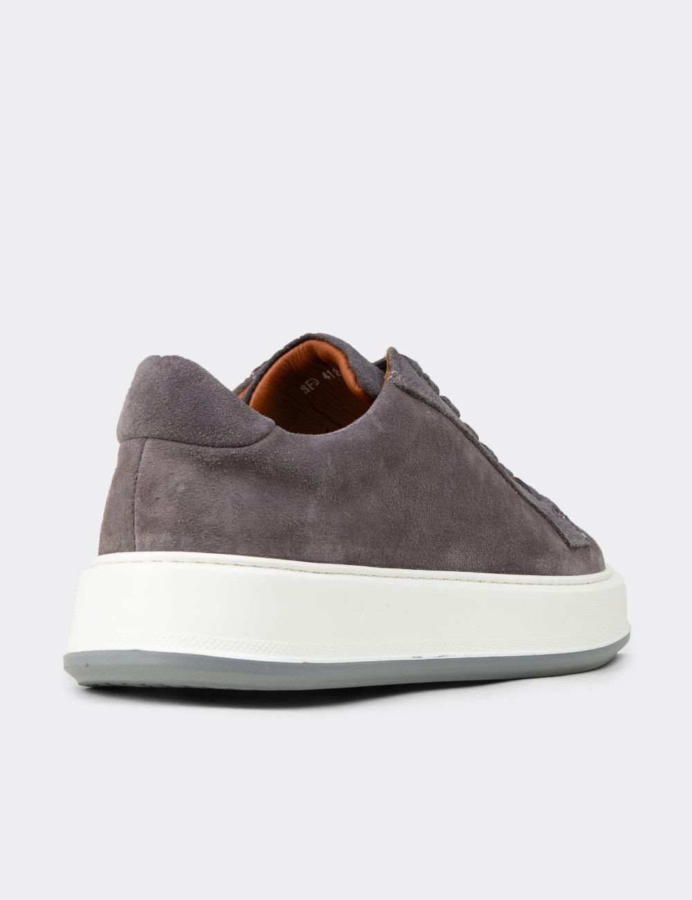 Men's Gray Suede Sneakers - E4182MGRIE01