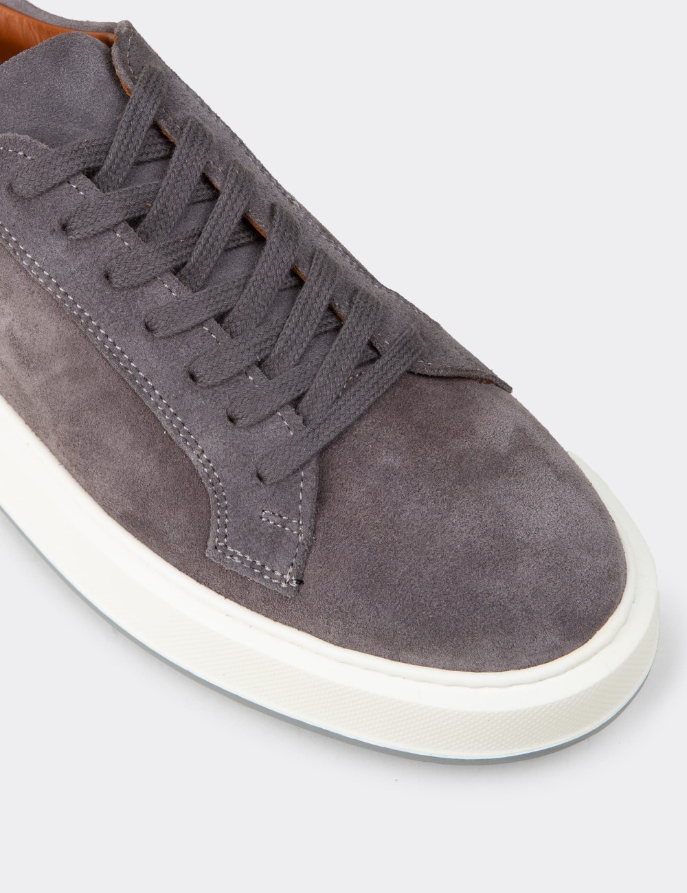 Men's Gray Suede Sneakers - E4182MGRIE01