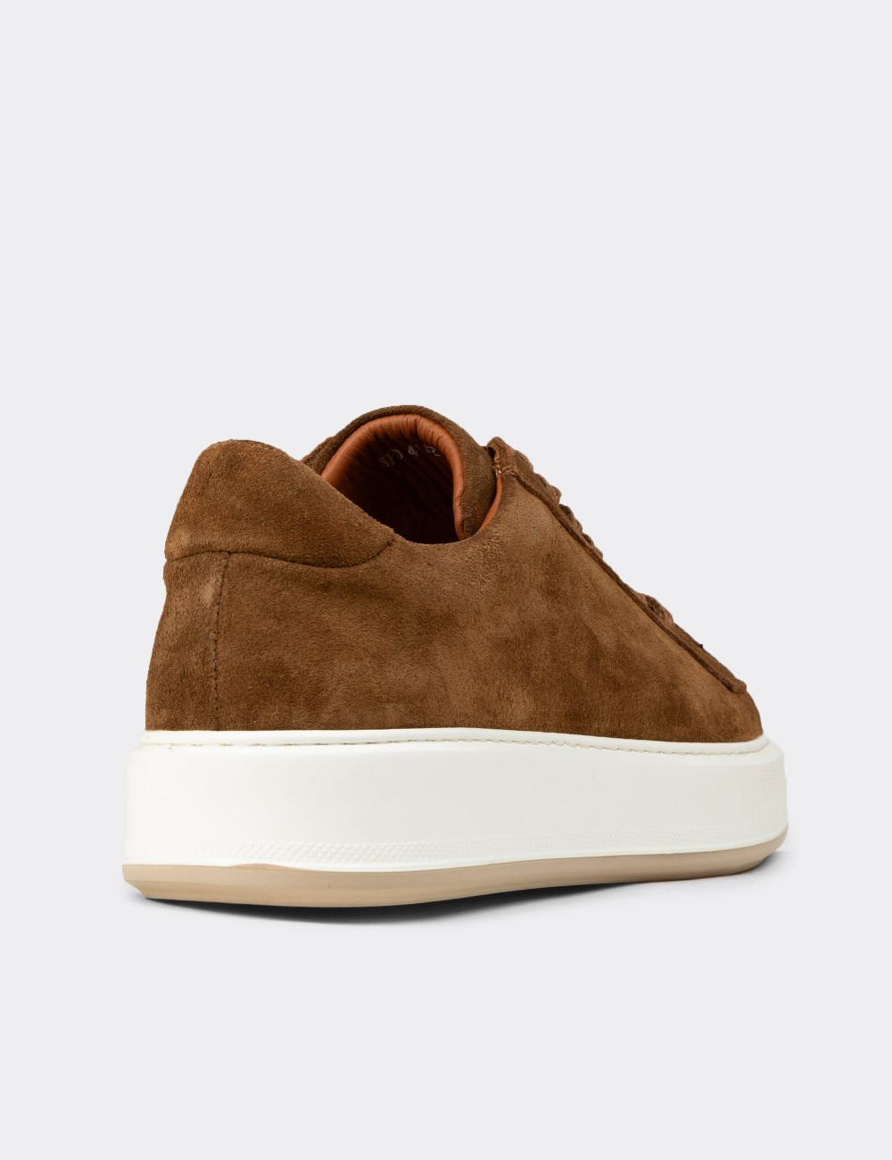 Men's Tan Suede Athletic Shoes - E4182MTBAE01