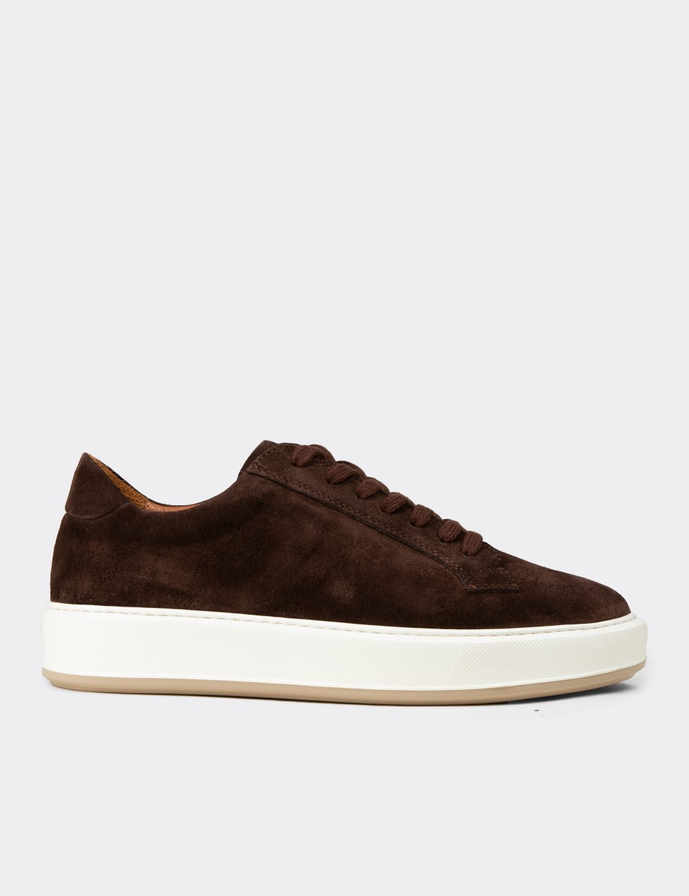 Men's Brown Suede Athletic Shoes - E4182MKHVE01