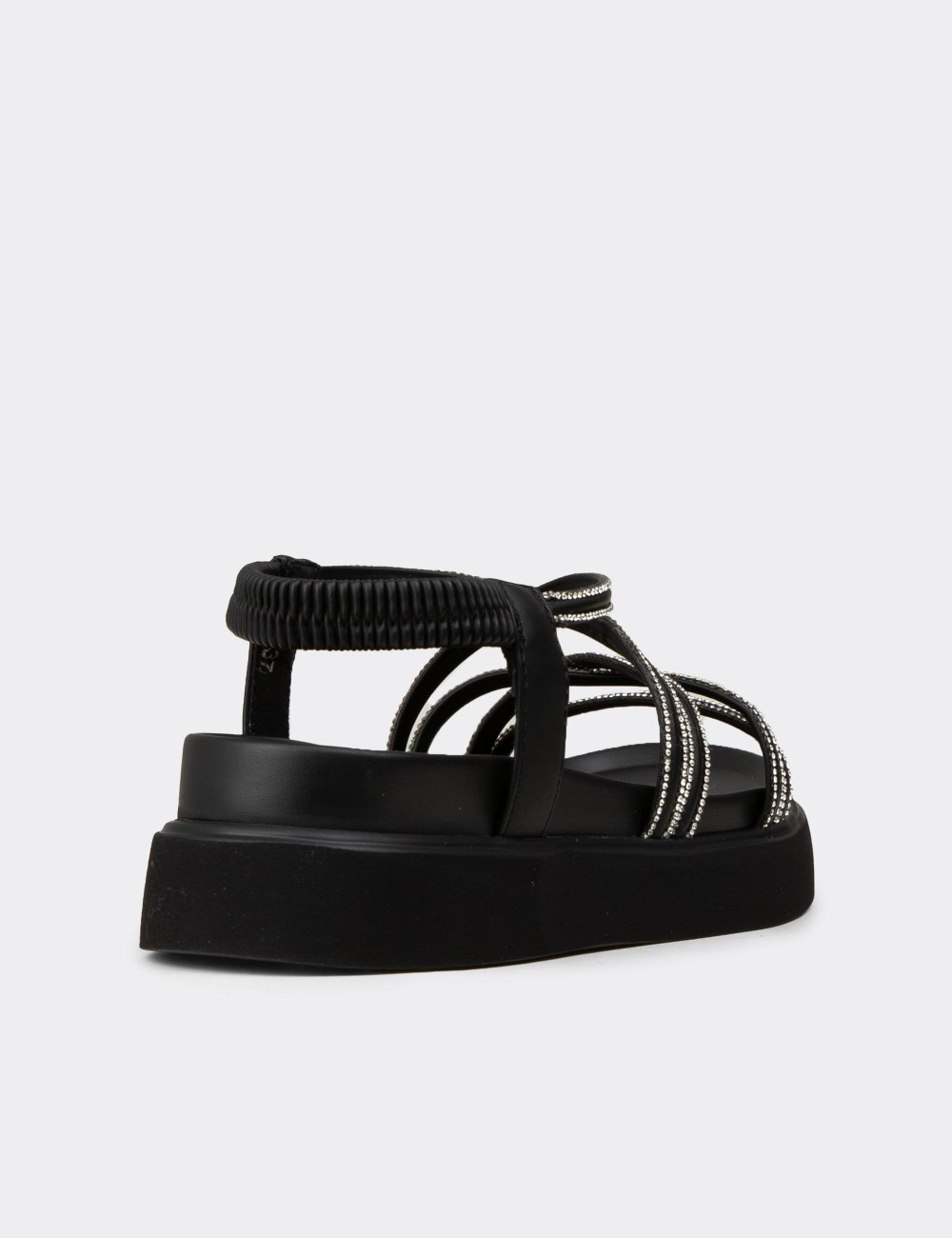 Women's Black Sandals - K0086ZSYHC01