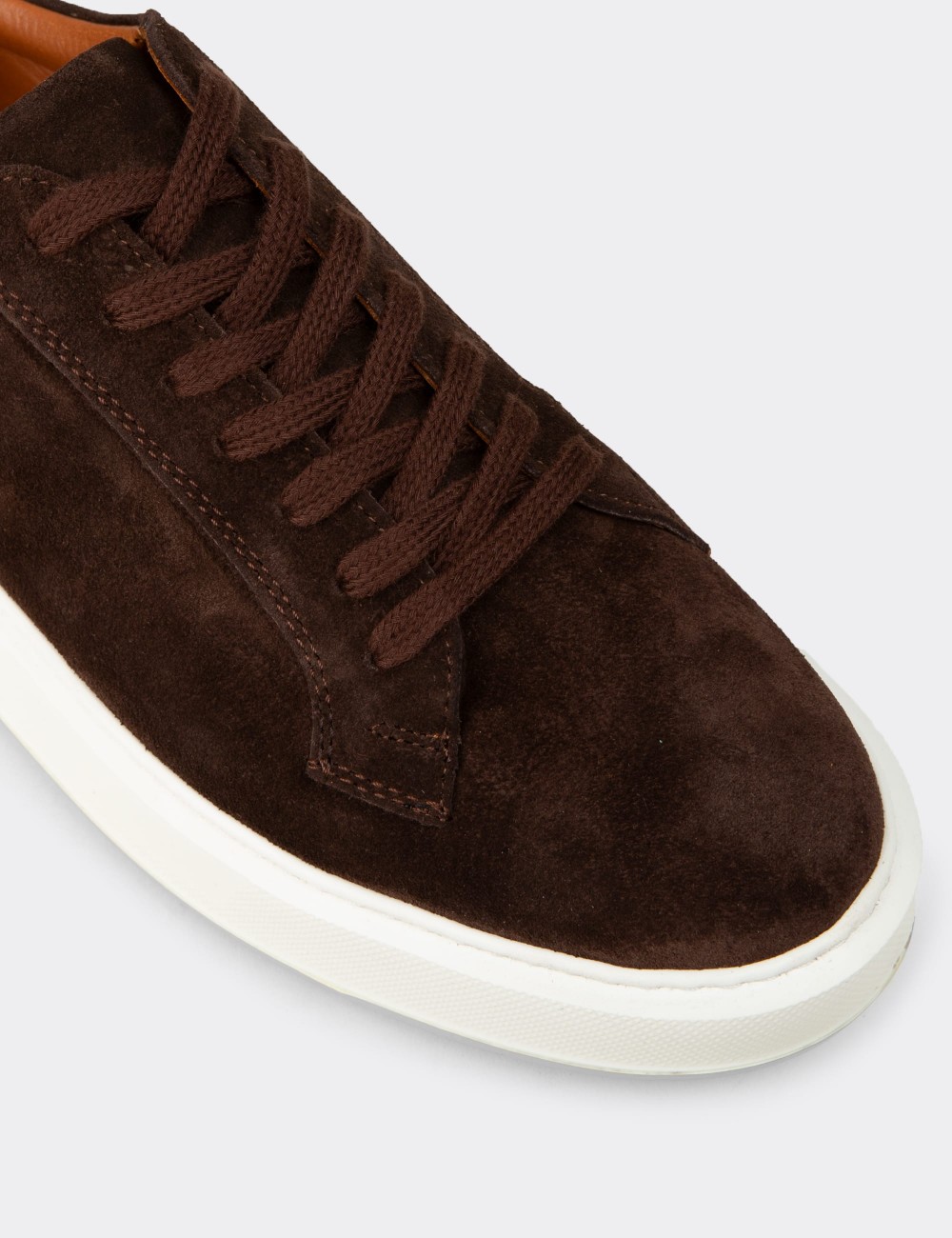 Men's Brown Suede Athletic Shoes - E4182MKHVE01
