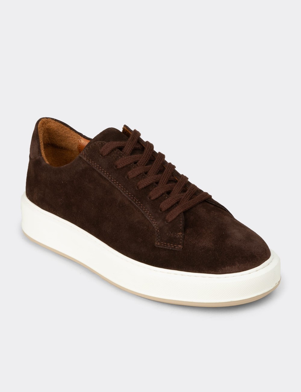 Men's Brown Suede Athletic Shoes - E4182MKHVE01