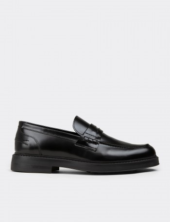 Men's Black Florantic Leather Loafers