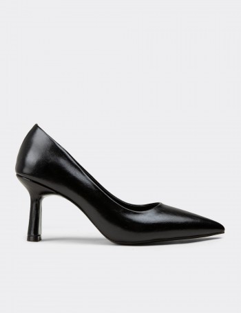 Women's Black Patent Stiletto Heels - K0200ZSYHC09