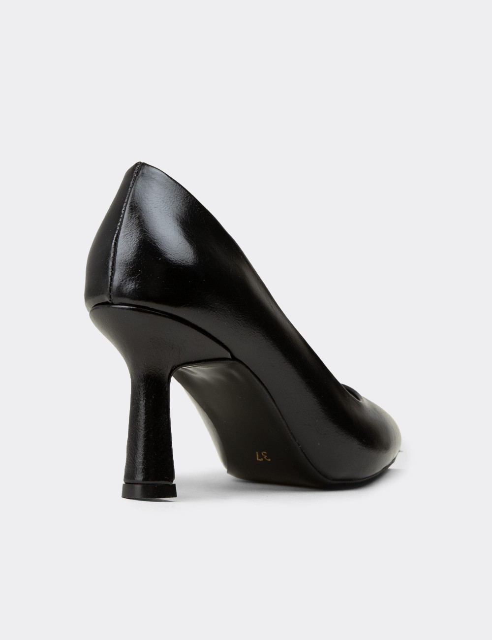Women's Black Patent Stiletto Heels - K0200ZSYHC09