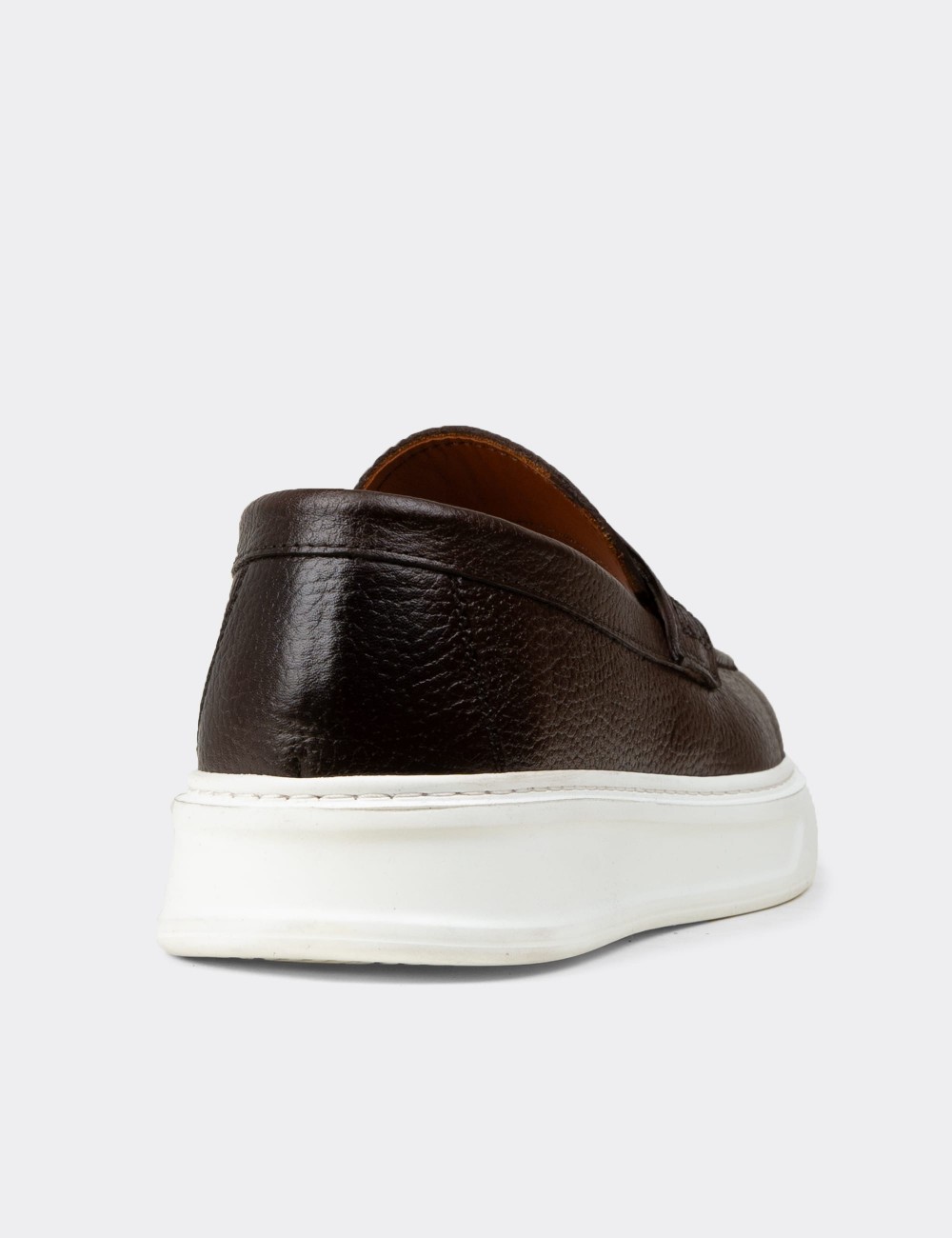 Men's Brown Suede Leather Slip-On Shoes - 02043MKHVP02