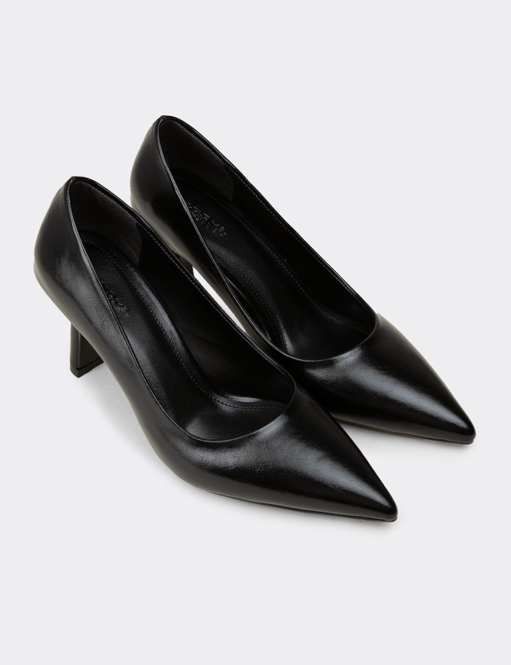 Women's Black Patent Stiletto Heels - K0200ZSYHC09