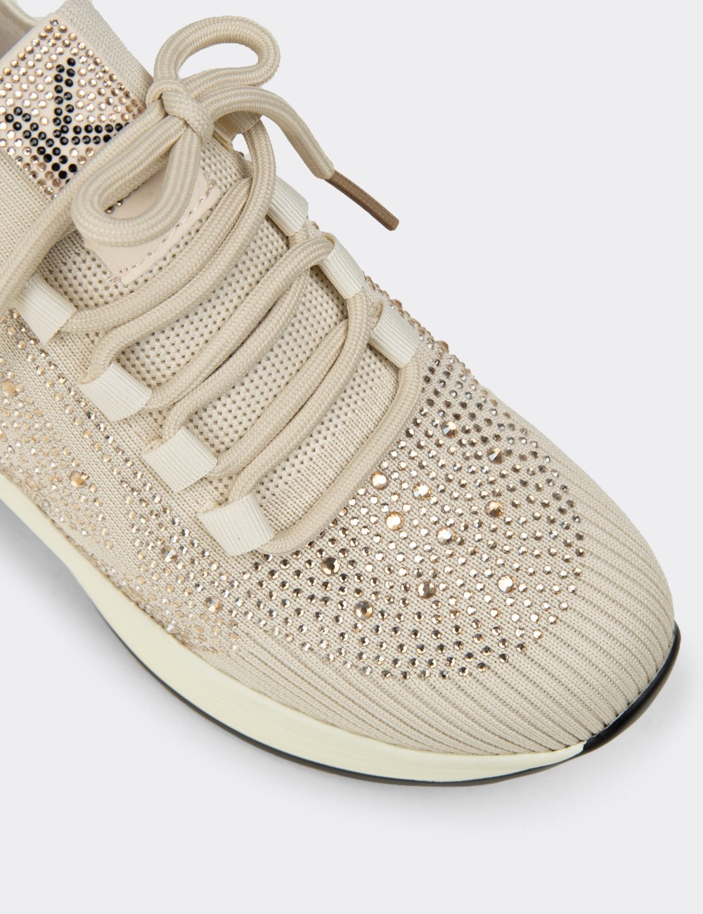 Women's Beige Hidden Heel Sneakers - K5050ZBEJC01