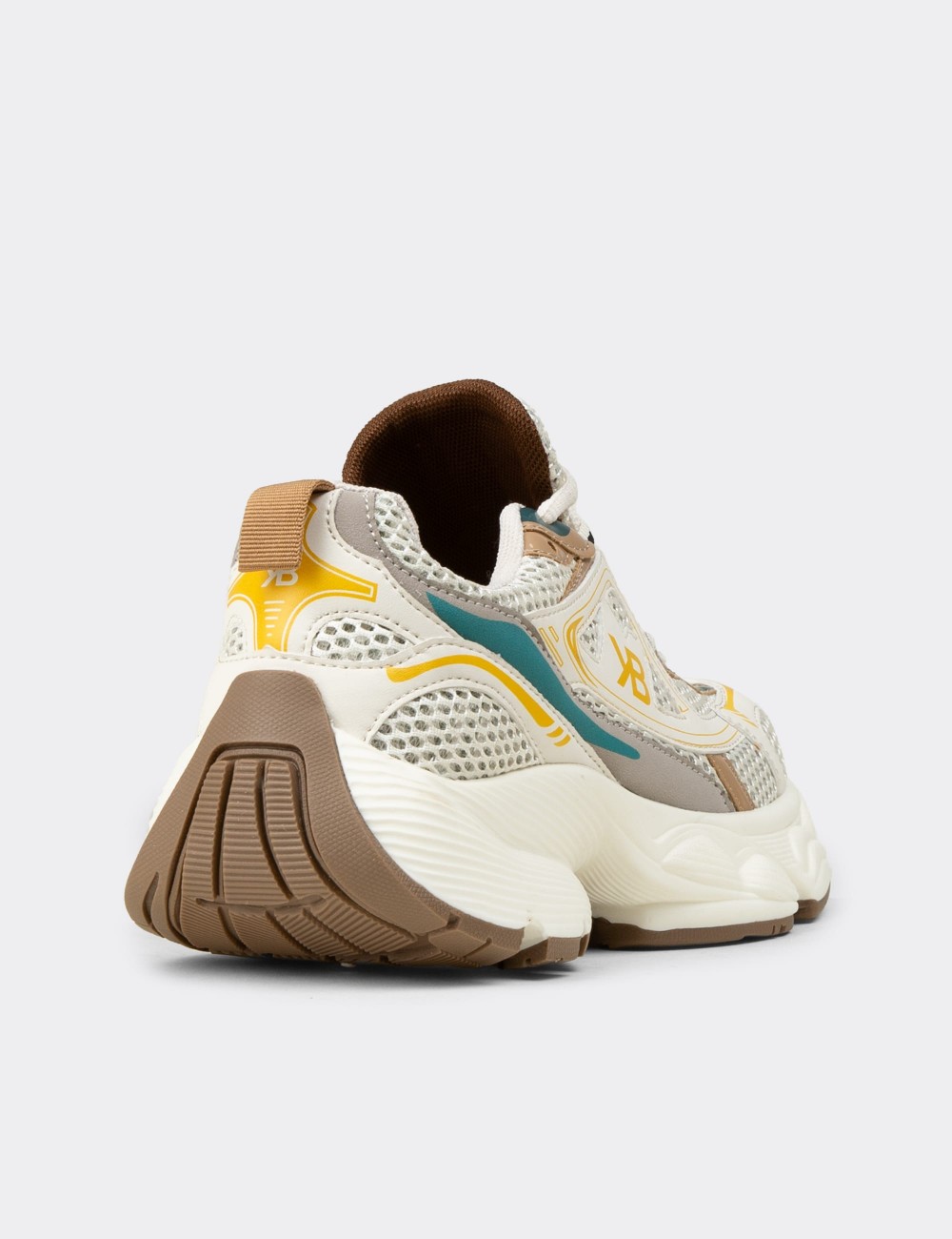 Women's Beige Chunky Sneakers - K1152ZBEJP01