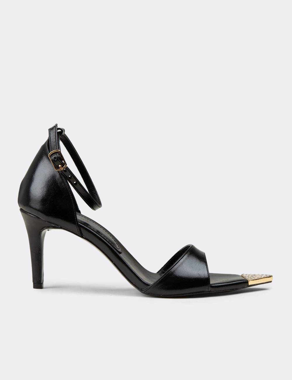 Women’s Black Ankle Strap Evening Heels - RD400ZSYHM01