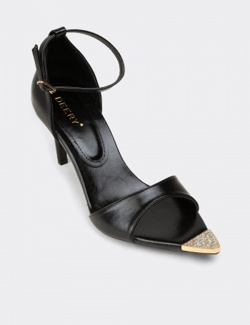 Women’s Black Ankle Strap Evening Heels - RD400ZSYHM01