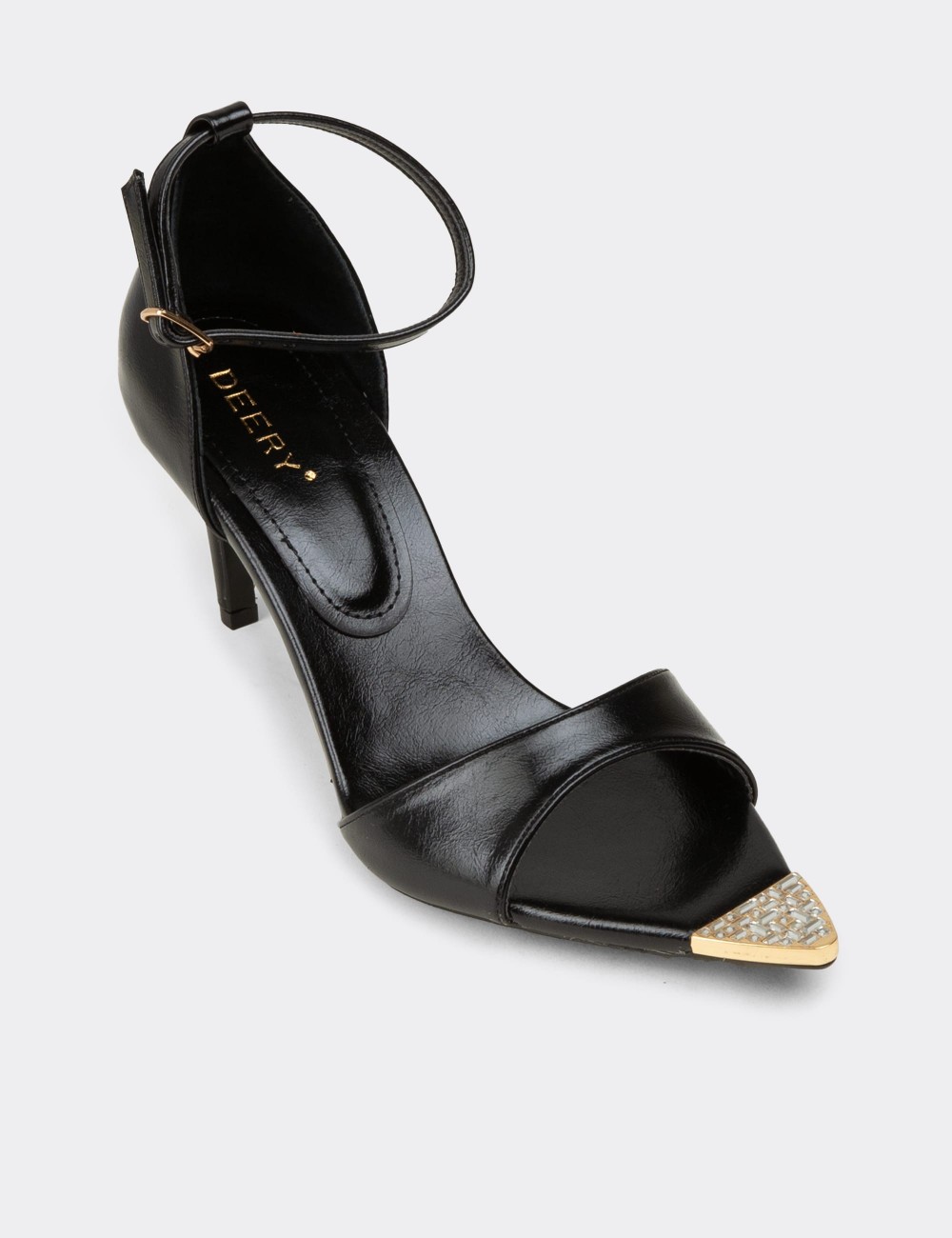 Women’s Black Ankle Strap Evening Heels - RD400ZSYHM01
