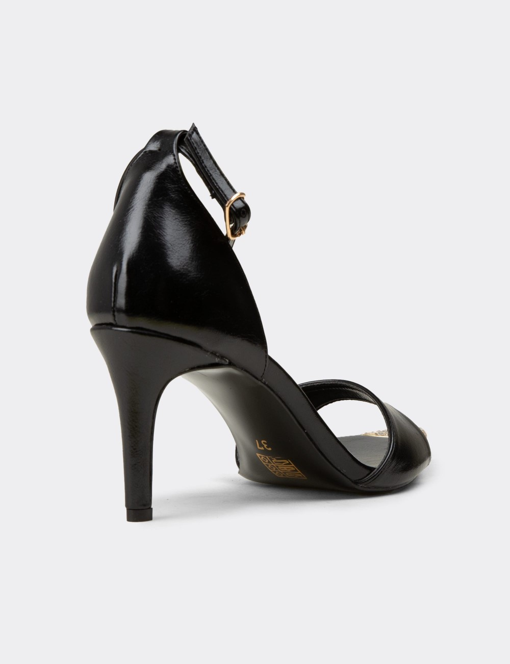 Women’s Black Ankle Strap Evening Heels - RD400ZSYHM01