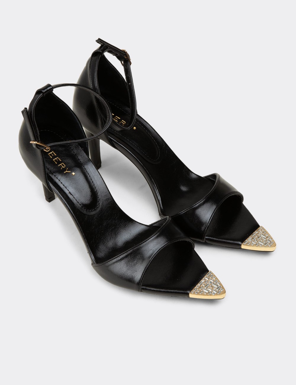 Women’s Black Ankle Strap Evening Heels - RD400ZSYHM01