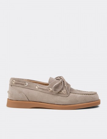 Men's Sandstone Suede Leather Nautical Footwear