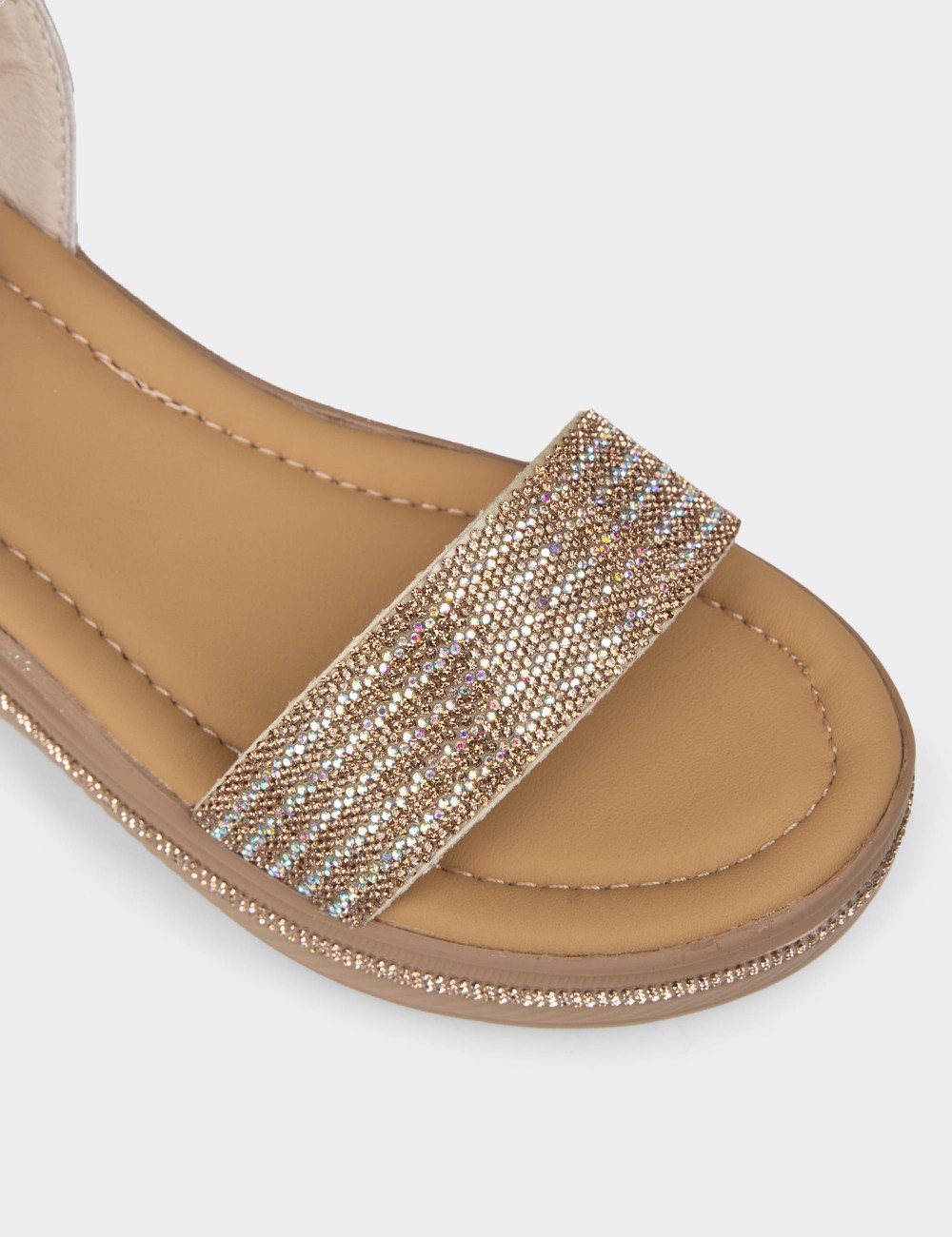Women's Beige Platform Sandals - K0061ZBEJC01