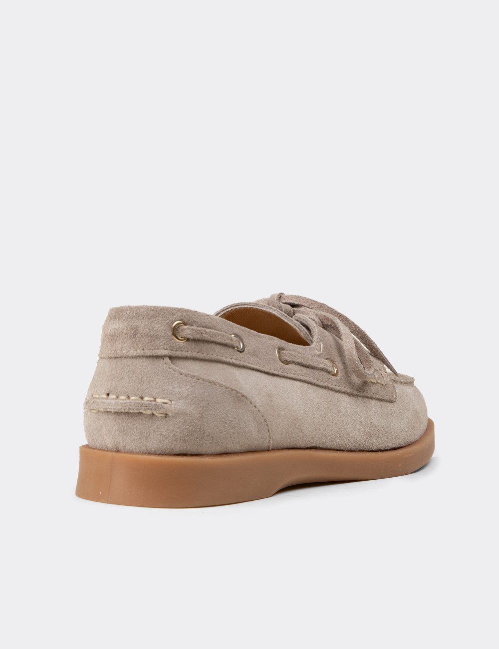 Men's Sandstone Suede Leather Nautical Footwear - R2602ZVZNC01
