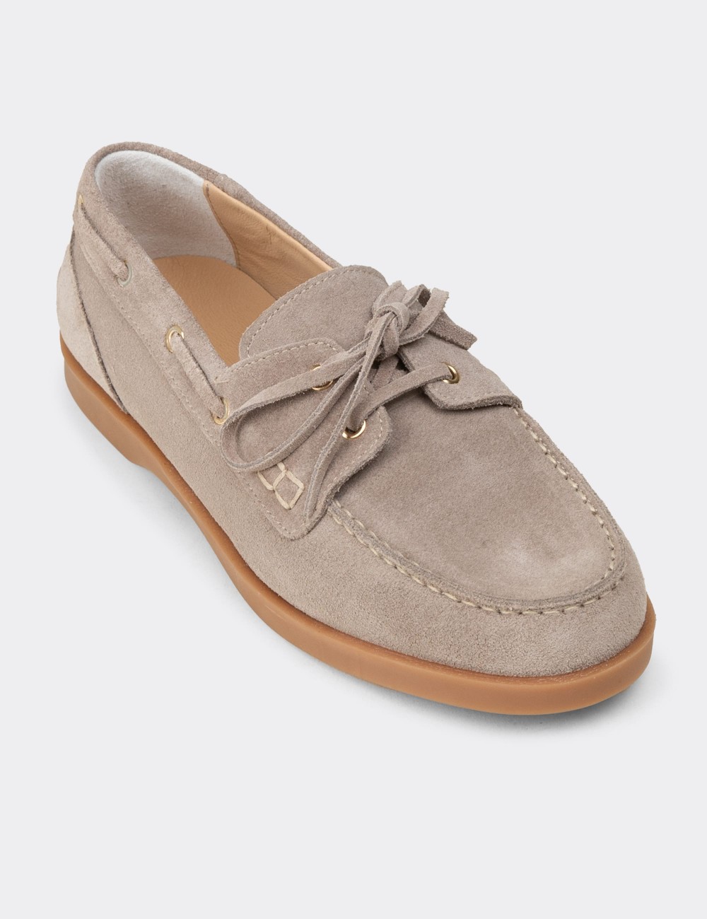 Men's Sandstone Suede Leather Nautical Footwear - R2602ZVZNC01