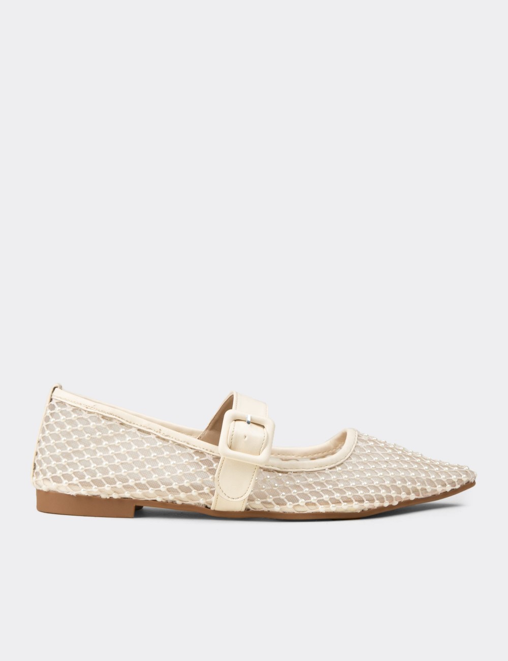 Women's Beige Flats - RD922ZBEJM01