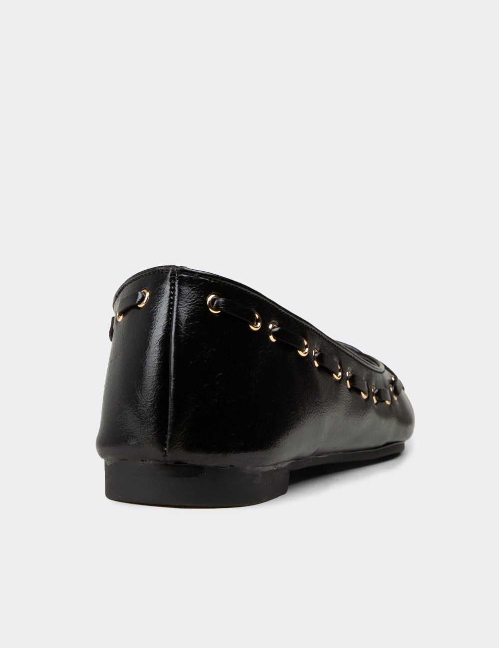 Women’s Black Flat Shoes - RD192ZSYHM01
