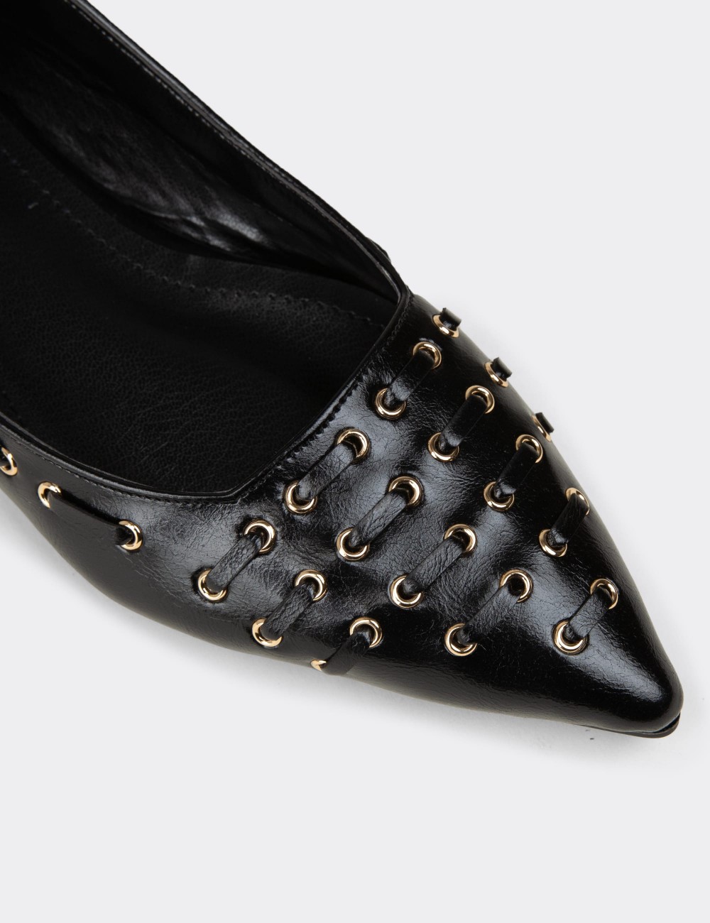 Women’s Black Flat Shoes - RD192ZSYHM01