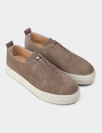 Women's Sandstone Leather Sneakers