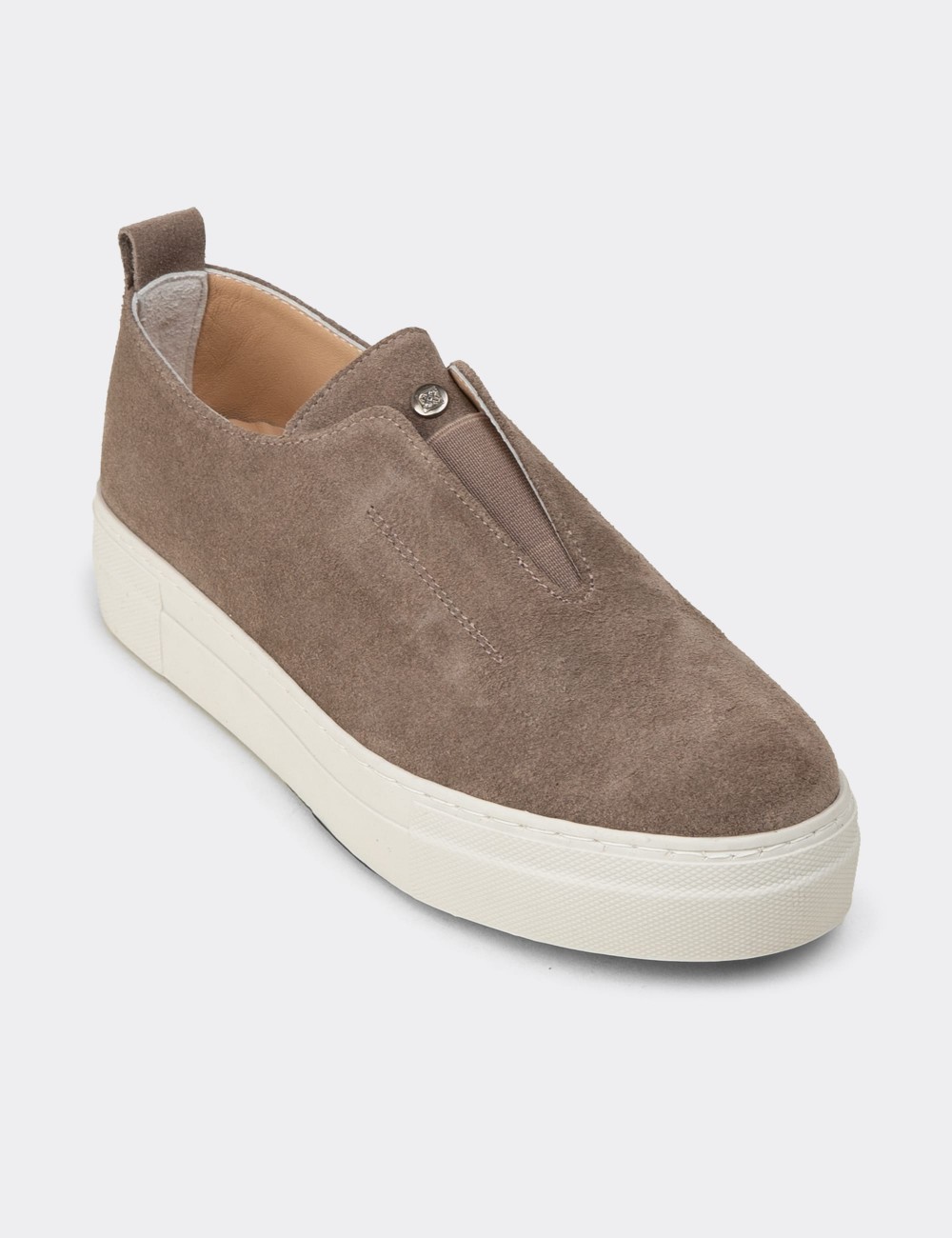Women's Sandstone Leather Sneakers - R2233ZVZNC01
