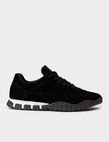 Women's Black Suede Sneakers