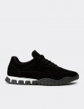 Women's Black Suede Sneakers