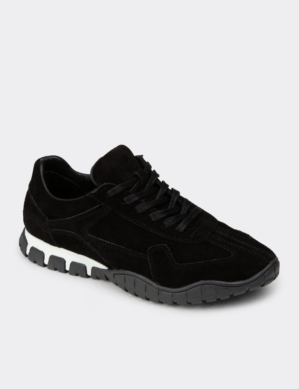 Women's Black Suede Sneakers - M5102ZSYHC01