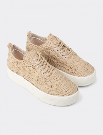 Women's Beige Sneakers