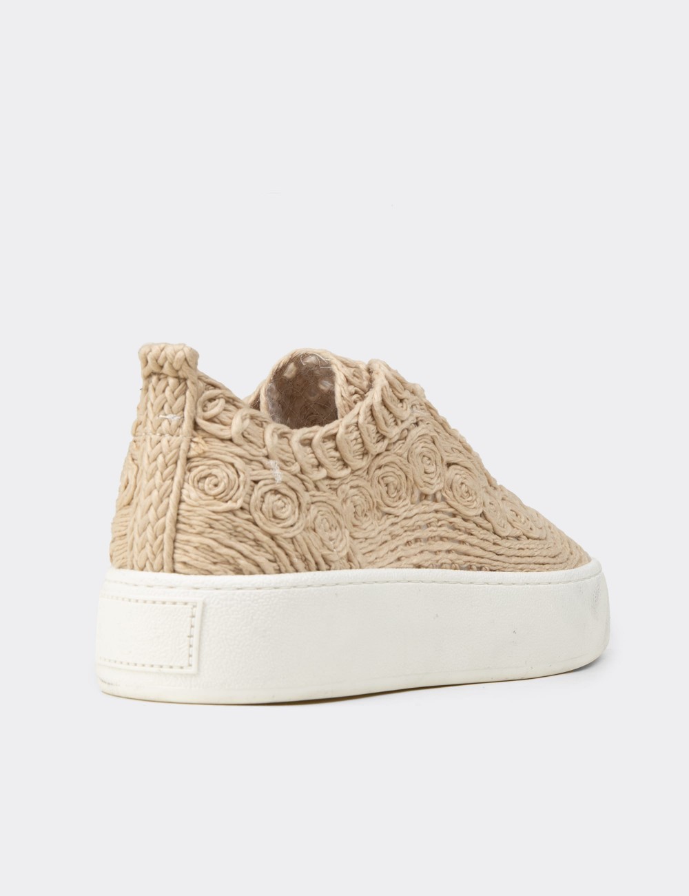 Women's Beige Sneakers - K0046ZBEJM01