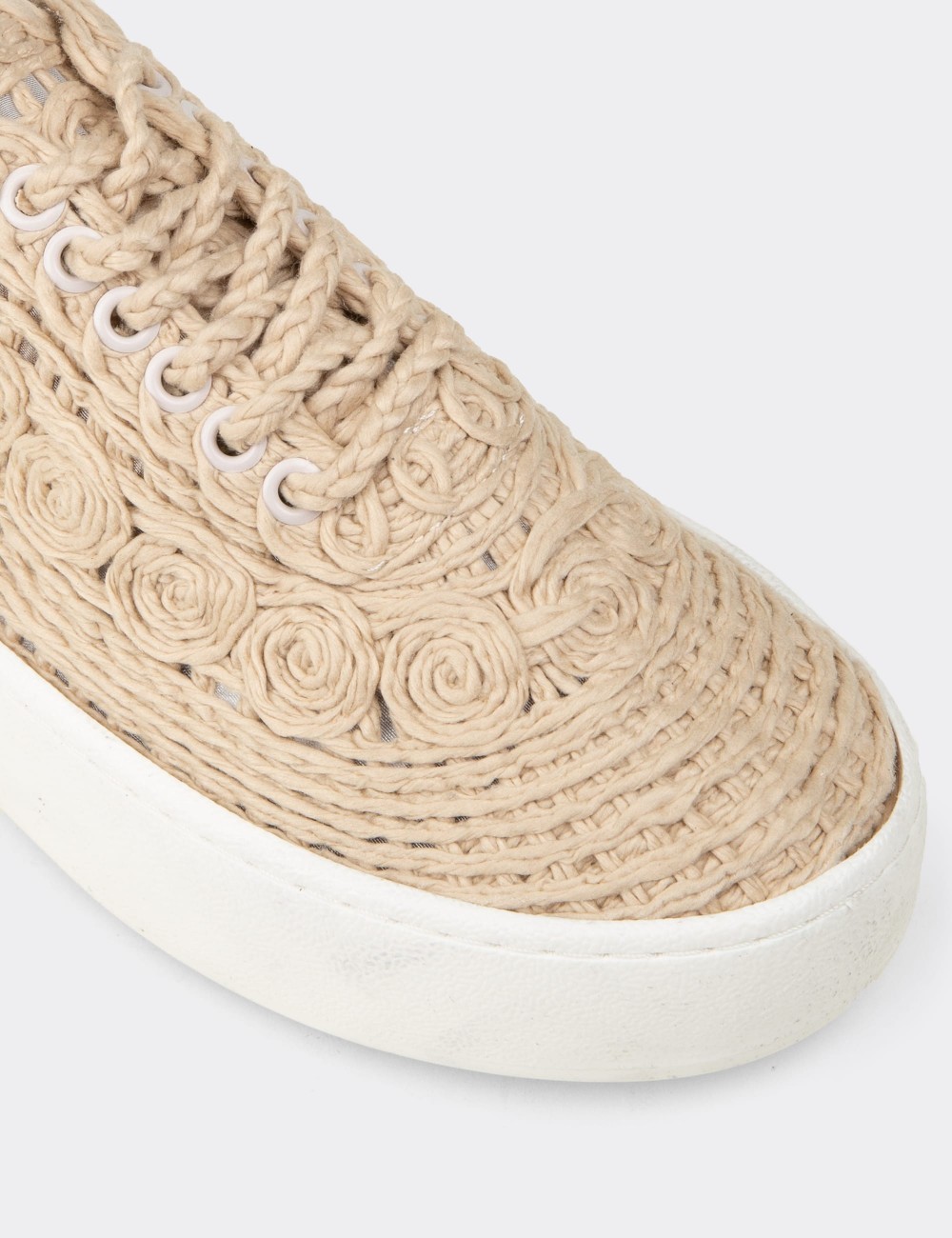 Women's Beige Sneakers - K0046ZBEJM01
