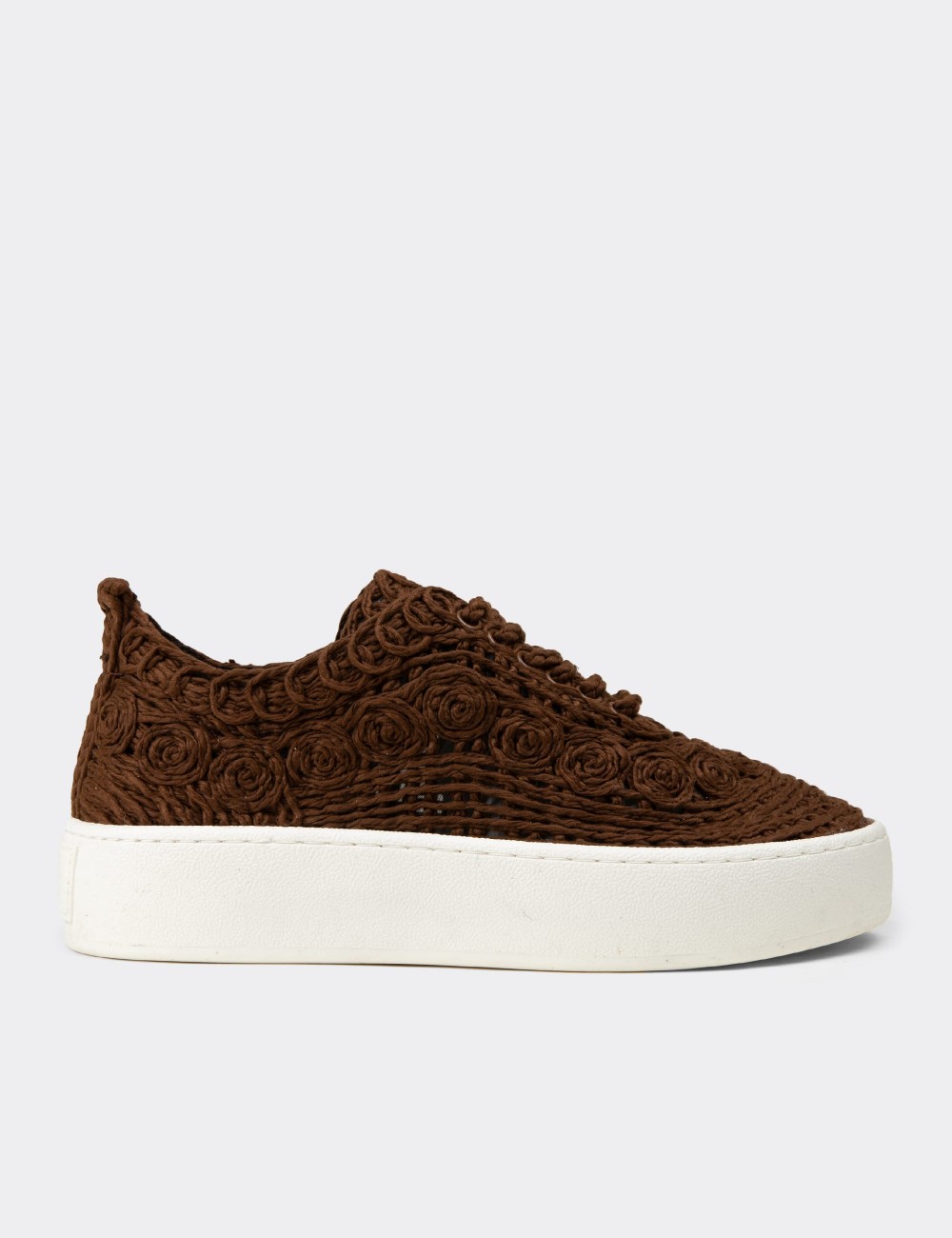 Women's Brown Sneakers - K0046ZKHVM01