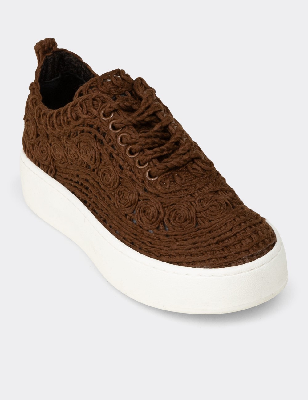 Women's Brown Sneakers - K0046ZKHVM01