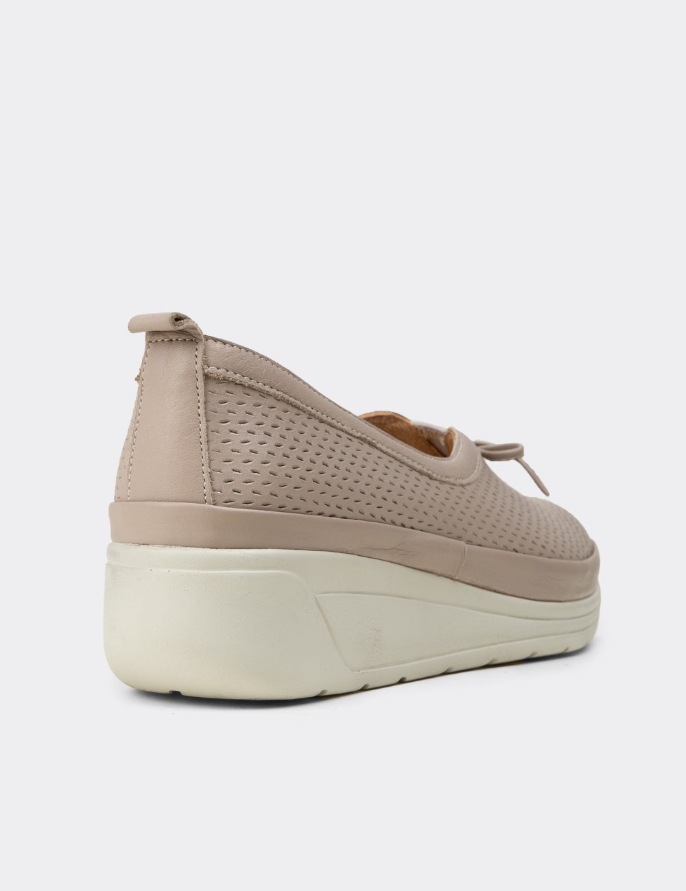 Women's Sandstone Leather Wedge Slip-On - N3711ZVZNC01