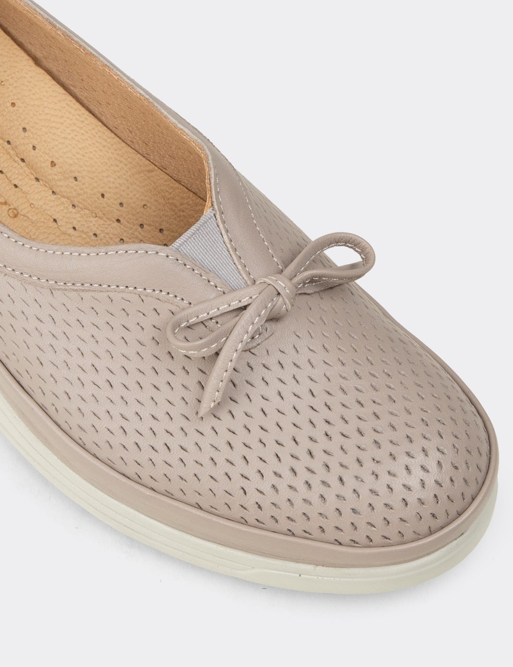 Women's Sandstone Leather Wedge Slip-On - N3711ZVZNC01