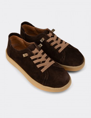 Women's Brown Suede Sneakers