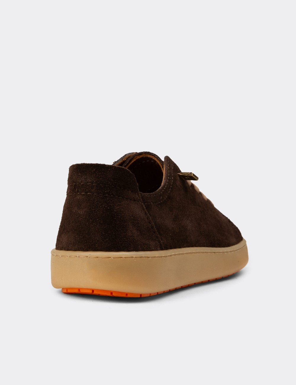 Women's Brown Suede Sneakers - SE605ZKHVC01