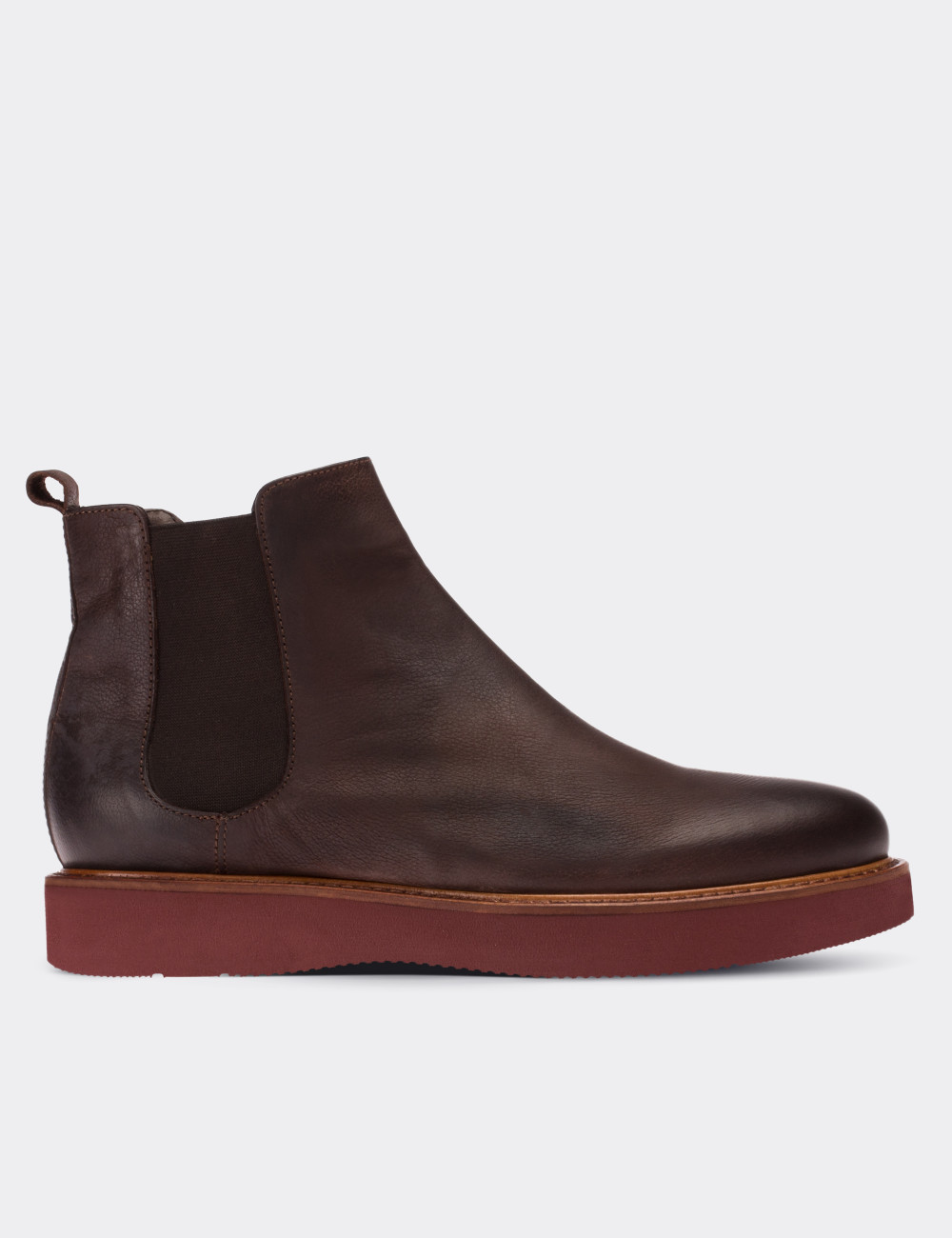 Brown  Leather Chelsea Boots - 01573ZKHVE12