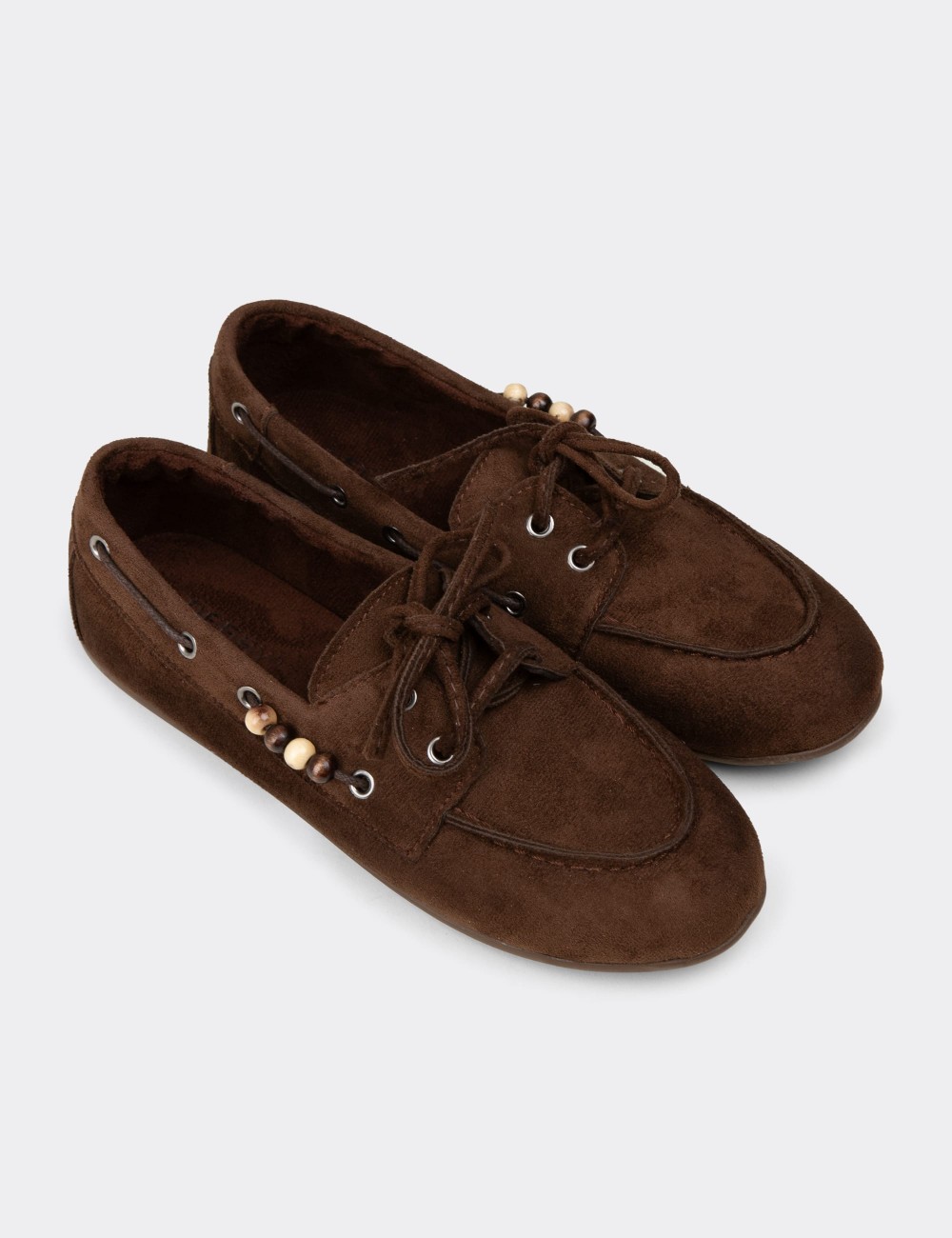 Women's Brown Loafers - K2903ZKHVM01