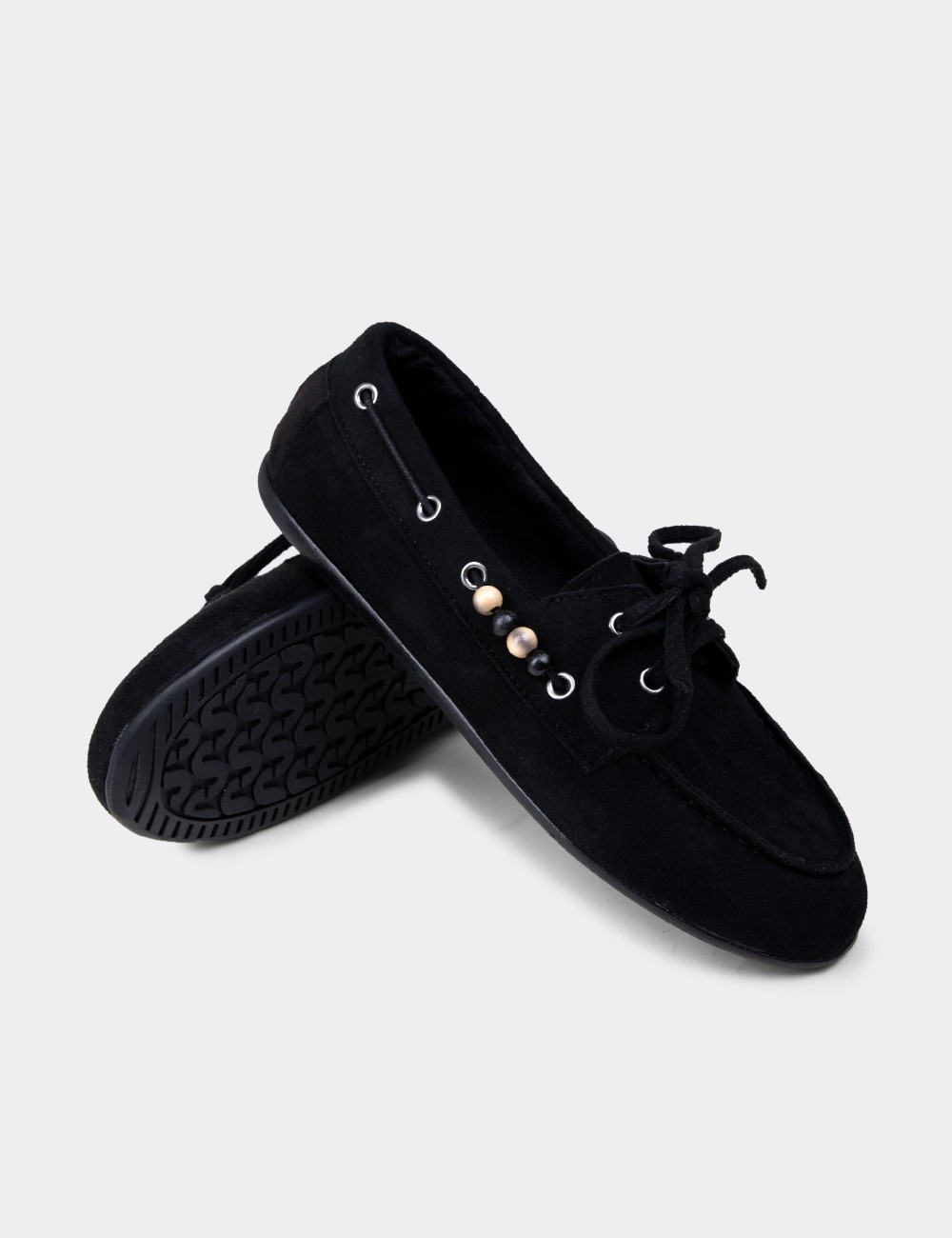 Women's Black Loafers - K2903ZSYHM01