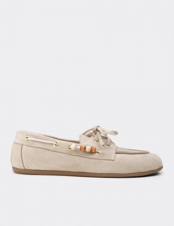 Women's Beige Loafers