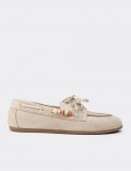 Women's Beige Loafers