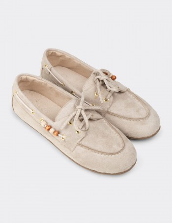 Women's Beige Loafers